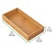 mDesign Bamboo Stackable Kitchen Drawer Organizer Tray, 6 Pack - Natural Wood